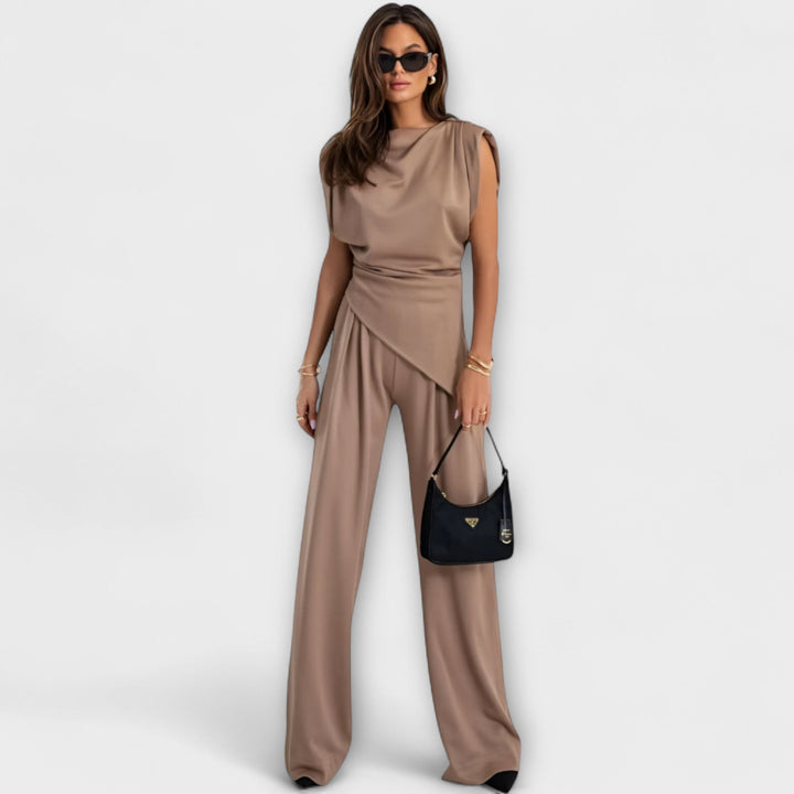 Nora | Asymmetrical Set with Dramatic Shoulders