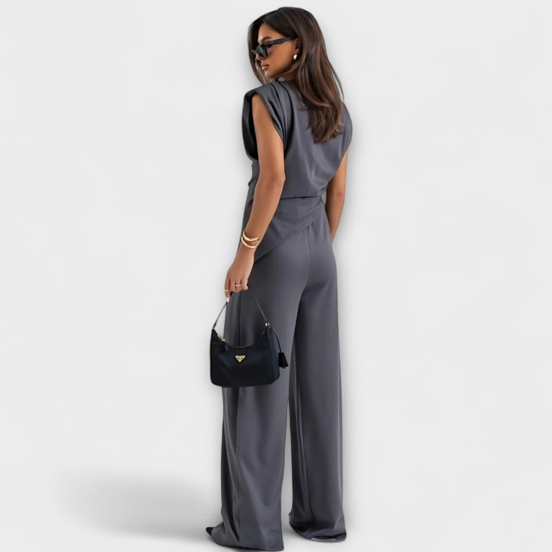 Nora | Asymmetrical Set with Dramatic Shoulders