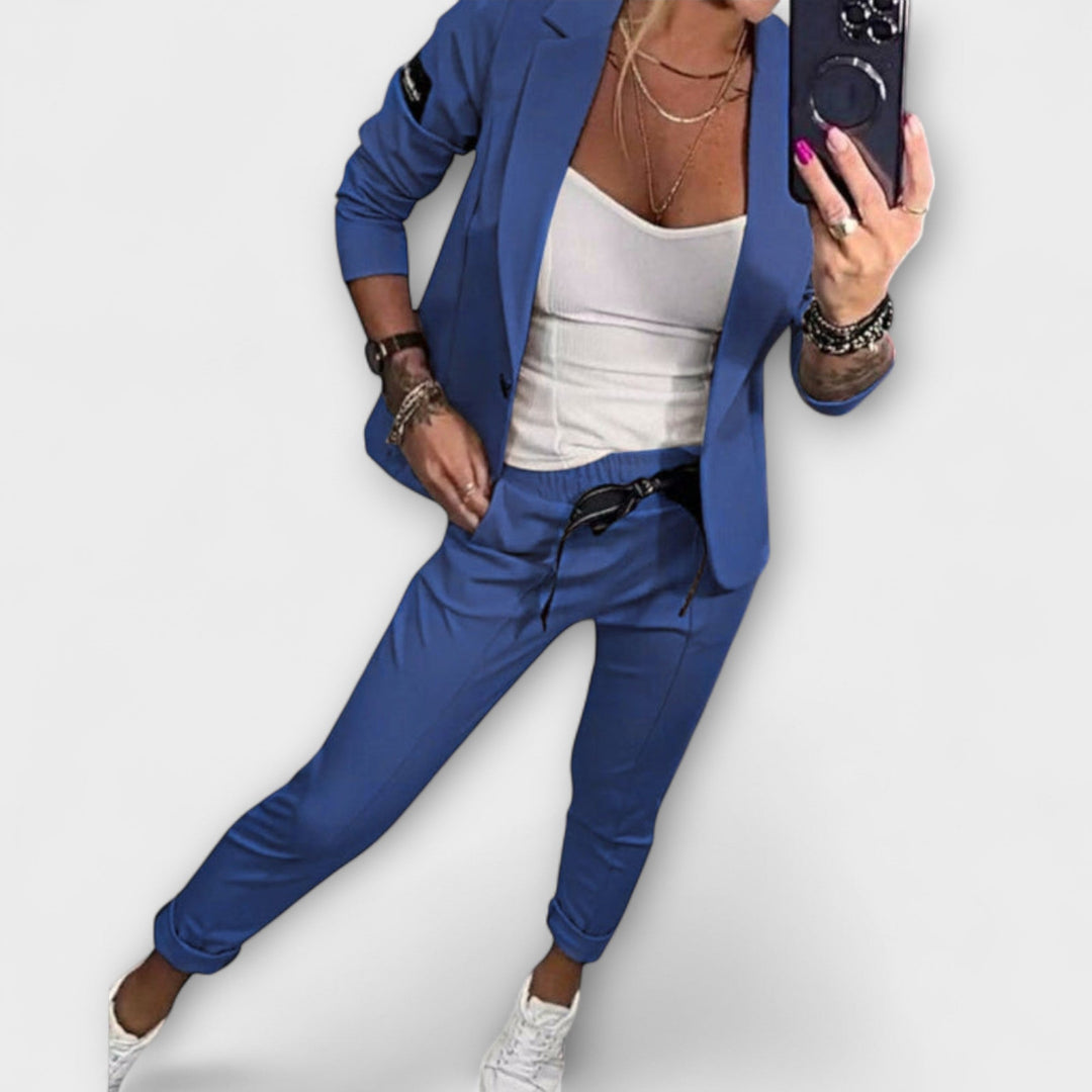Vionne | Elegantní set topu, sako a kalhoty
