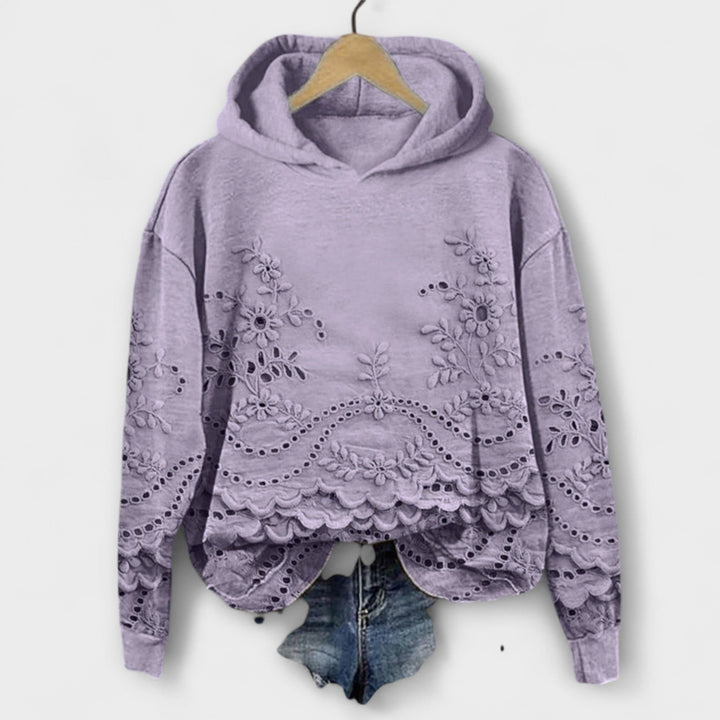 Grace – Vintage Hoodie με λουλουδάτο σχέδιο