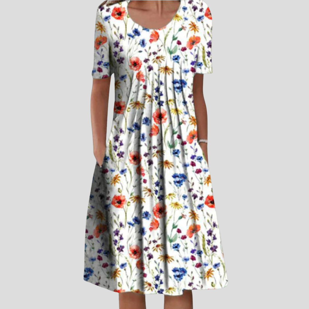 Eira™ – Elegantes Dreid mit Blumenmuster and Bauchabdeckung