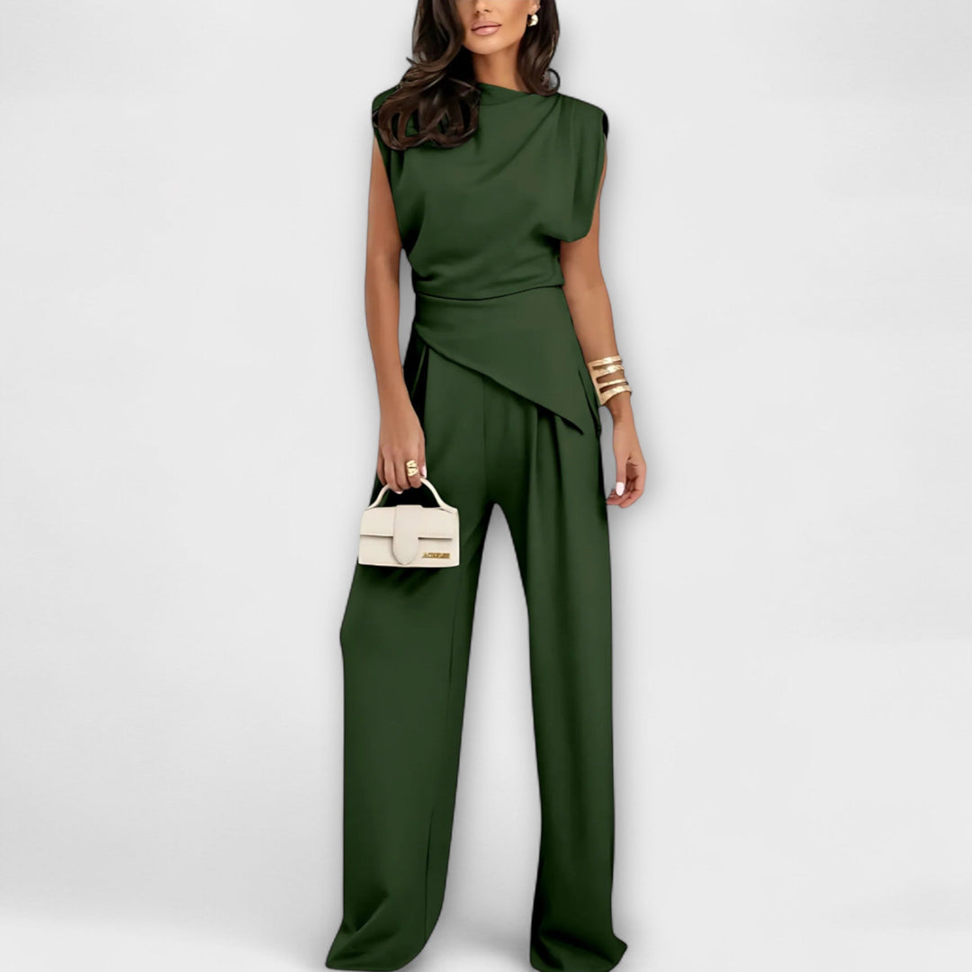 Nora | Asymmetrical Set with Dramatic Shoulders