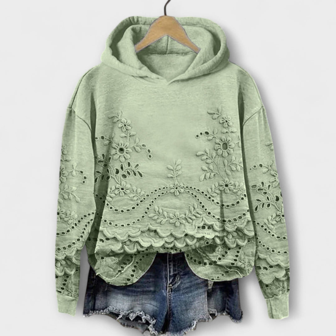 Grace – Vintage Hoodie με λουλουδάτο σχέδιο
