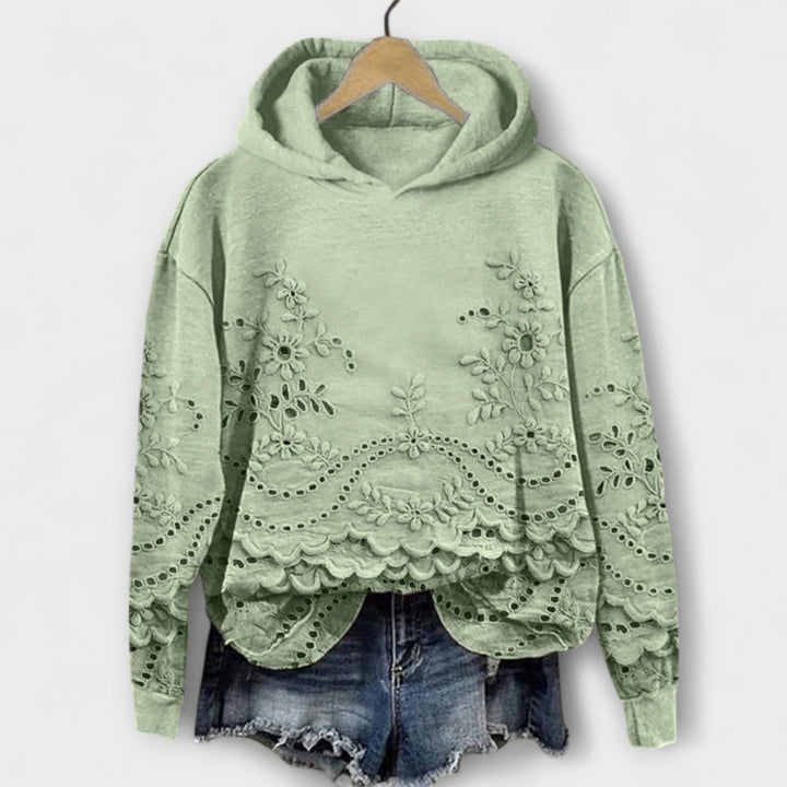 Grace – Vintage Hoodie με λουλουδάτο σχέδιο