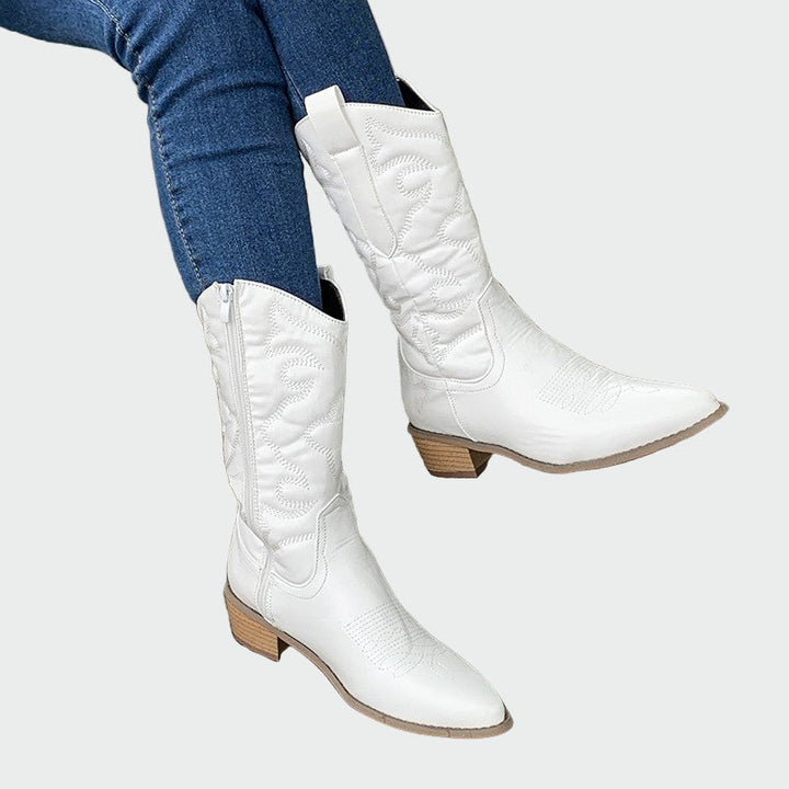Metalické cowboy boty